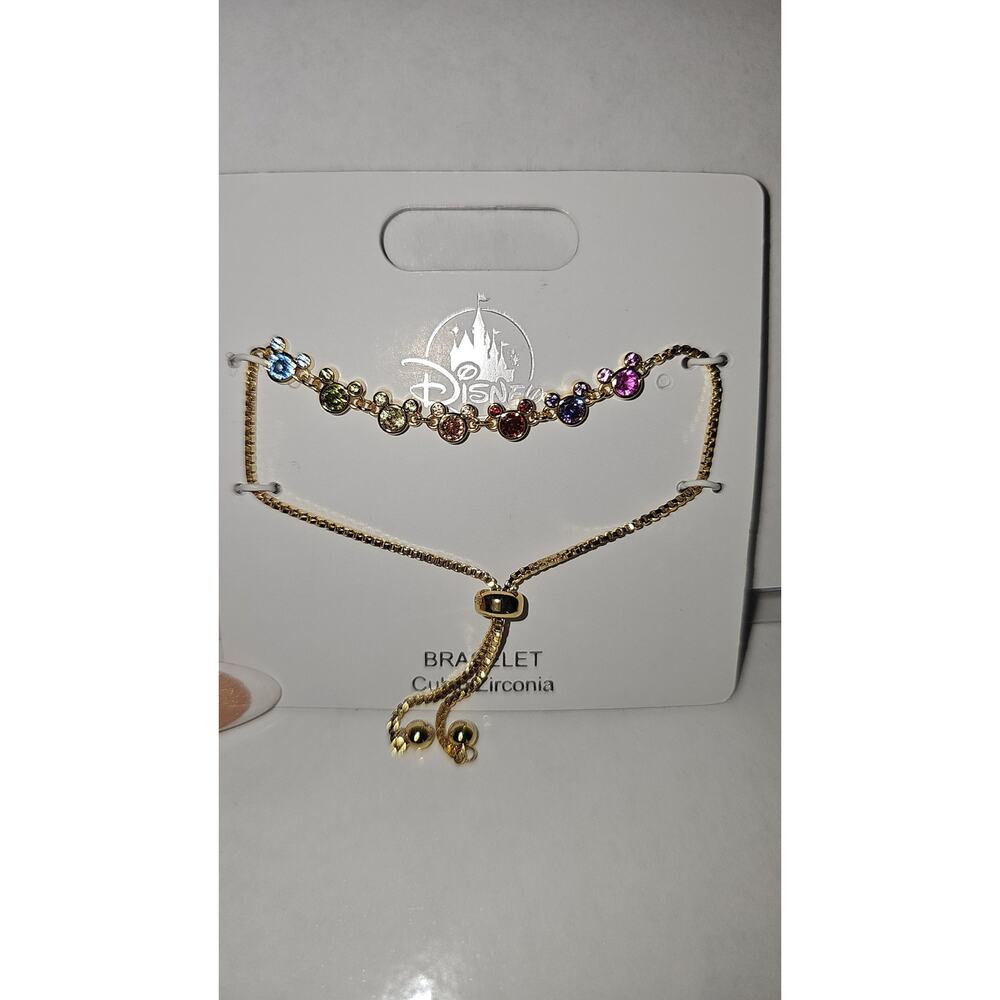 Mickey Mouse Goldtone Slider Bracelet